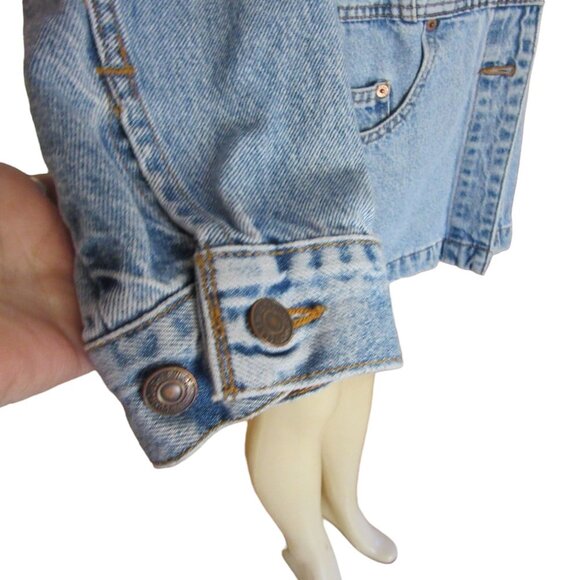 Vintage 90s Woman's Levis Longer Denim Jean Jacket Made in USA, SZ Medium - Picture 9 of 10